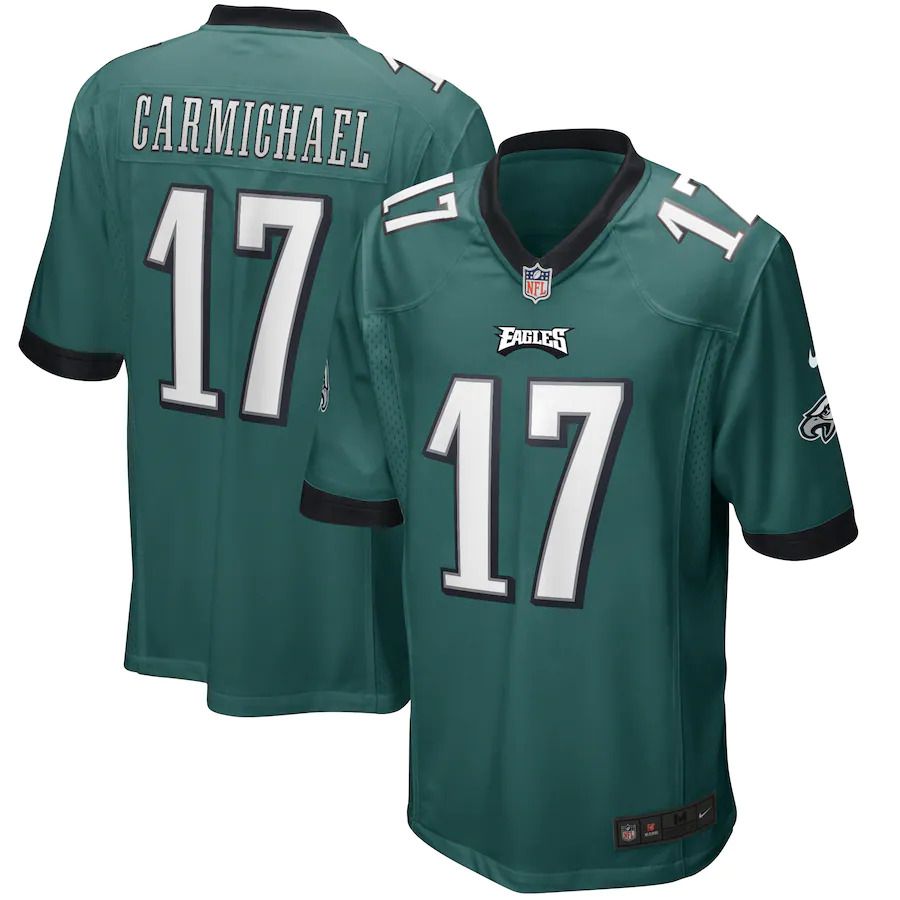 Men Philadelphia Eagles 17 Harold Carmichael Nike Midnight Green Game Retired Player NFL Jersey